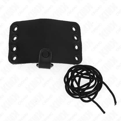 KINK - LÄDERPENISRING MED SPETSKLÄPP OCH SNÖREN