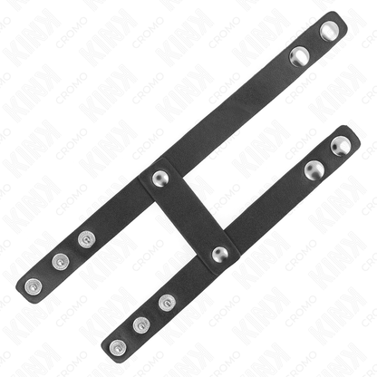 KINK - SÄÄDETTÄVÄ KAKSINKERTAINEN NAHKAINEN PENISRENGAS