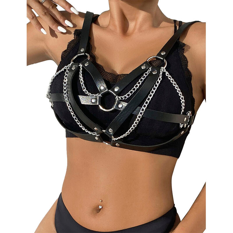 SUBBLIME - 953713 PUNK BONDAGE BÄLTE METALLSPÄNNE SVART EN STORLEK