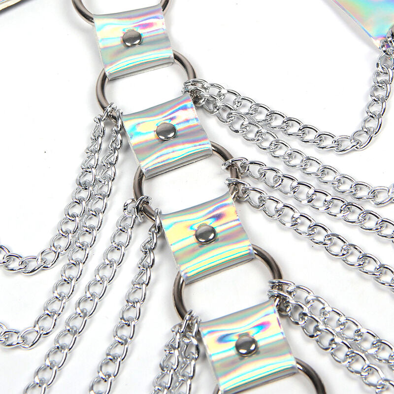 SUBBLIME - 953737 BRÖSTSELE MED RINGAR OCH KEDJOR SILVER EN STORLEK