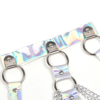 SUBBLIME - 953737 BRÖSTSELE MED RINGAR OCH KEDJOR SILVER EN STORLEK