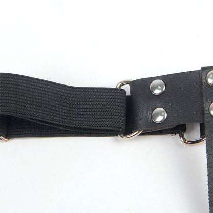 SUBBLIME - 953744 SÄÄDETTÄVÄT NAHKAISET PUNK-SUKKAHOUSUT, MUSTA, YKSI KOKO