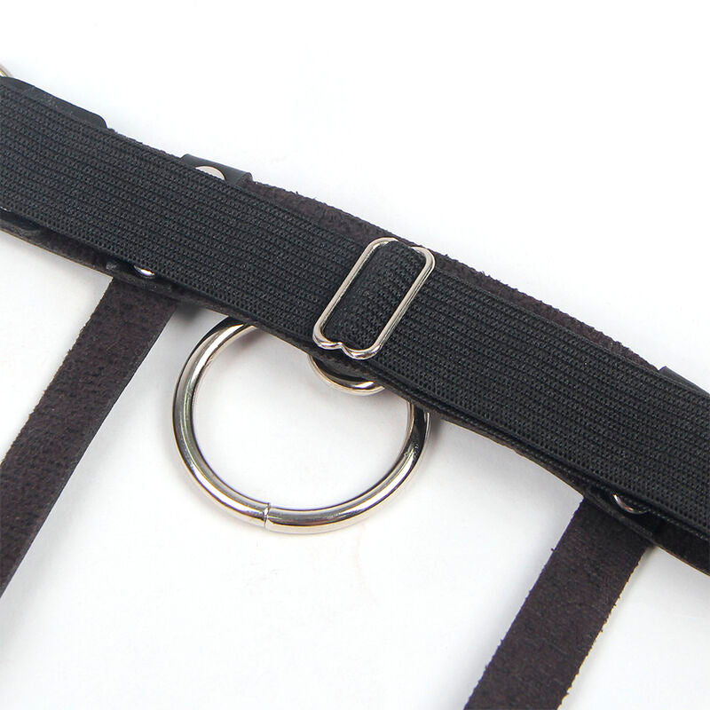 SUBBLIME - 953744 SÄÄDETTÄVÄT NAHKAISET PUNK-SUKKAHOUSUT, MUSTA, YKSI KOKO