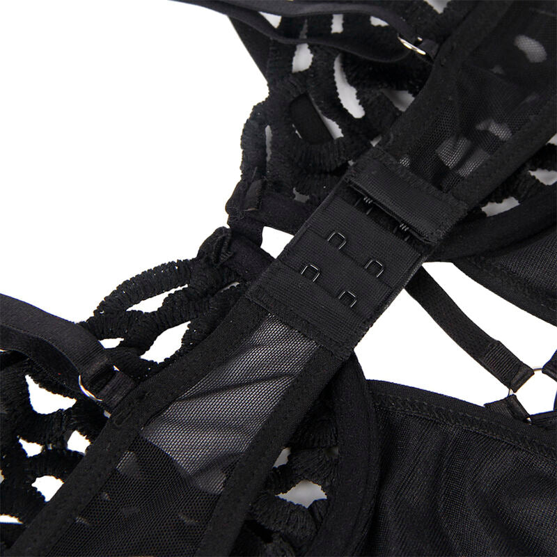 SUBBLIME - 954055 SEKSUKAS PITSI BODYSUIT MUSTA S/M