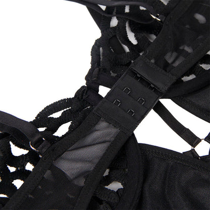 SUBBLIME - 954055 SEKSUKAS PITSI BODYSUIT MUSTA S/M