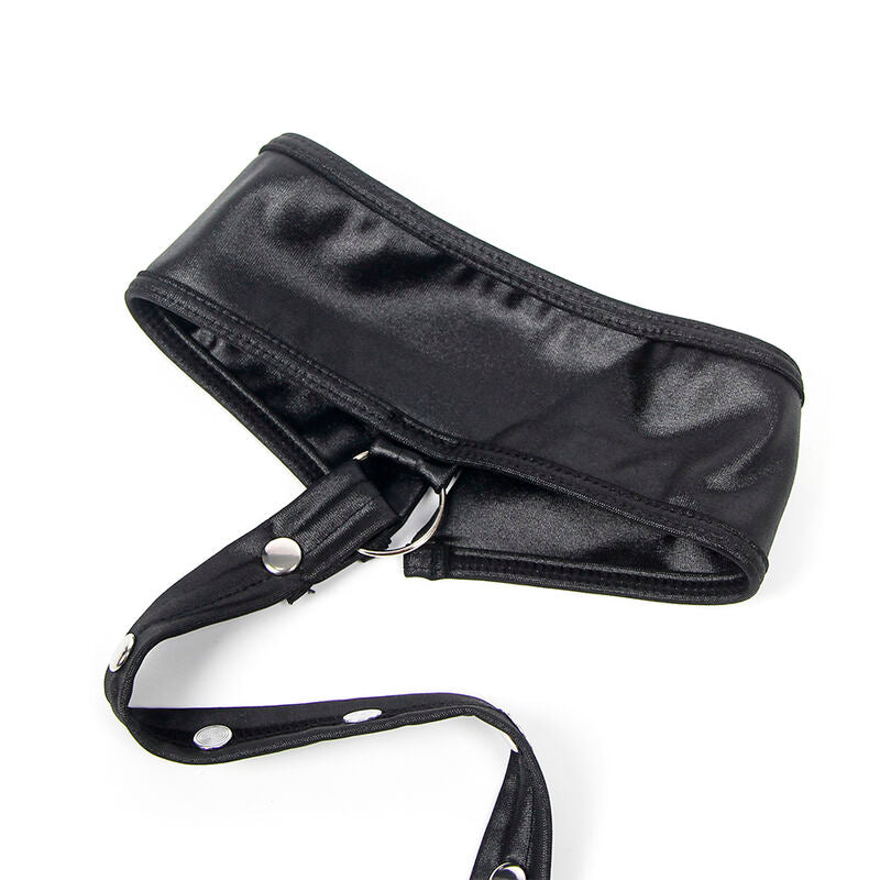 SUBBLIME - 954406 NAHKAINEN BONDAGE-MEKKO MUSTA S/M