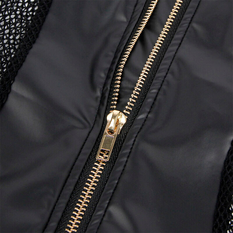 SUBBLIME - 954451 SEKSUKAS VERKKOKANGASMEKKO NAHKAA MUSTA L/XL