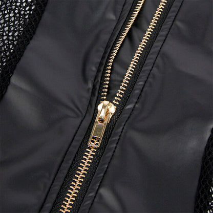 SUBBLIME - 954451 SEKSUKAS VERKKOKANGASMEKKO NAHKAA MUSTA L/XL