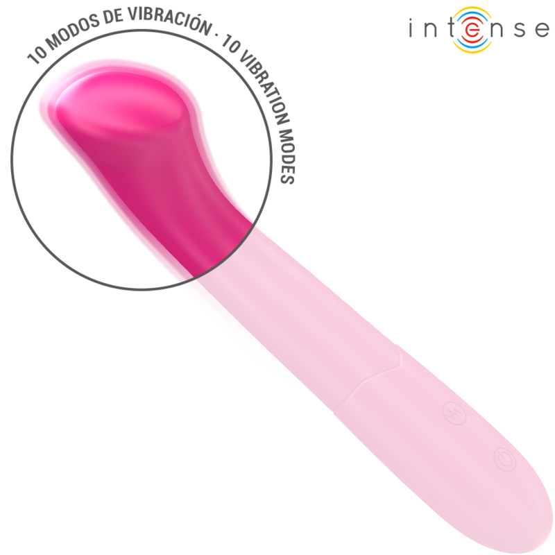 INTENSE - PATY VIBRATOR 19 CM FLEXIBEL 10 VIBRATIONER MODELL 2 ROSA