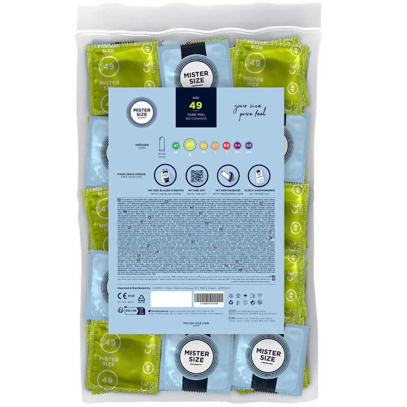 MISTER SIZE - KONDOMIN KOKO S 49 MM (100 KPL)