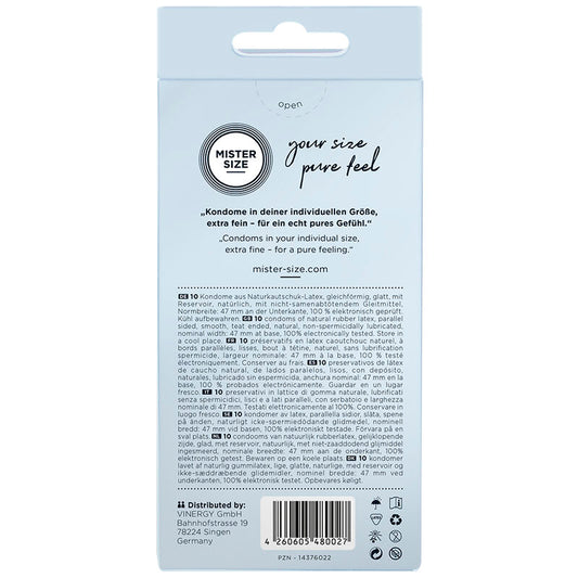 MISTER SIZE - KONDOMIKOKO XS 47 MM (10 KPL)