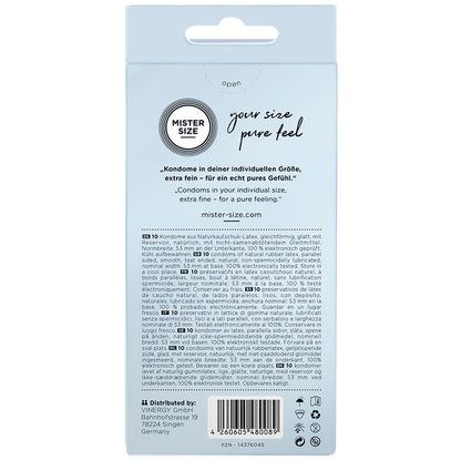 MISTER SIZE - KONDOMIN KOKO M 53 MM (10 KPL)