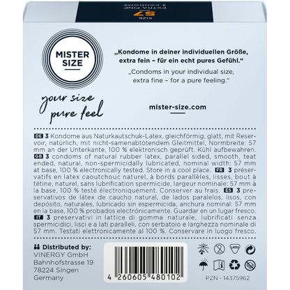 MISTER SIZE - KONDOMIN KOKO L 57 MM (3 KPL)