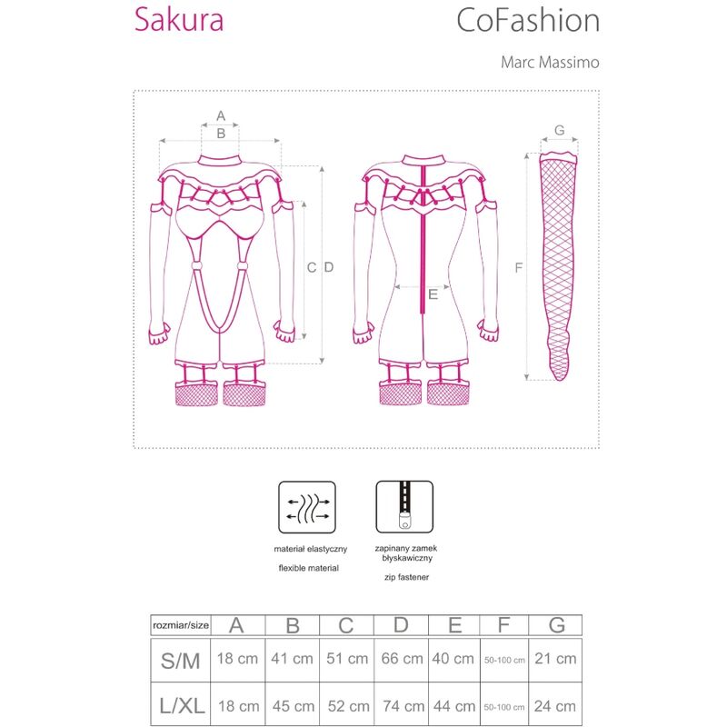 LIVCO CORSETTI FASHION - SAKURA CF 90357 HAALARI + PITKÄT HANSKAT + SUKKANAULAT MUSTA L/XL