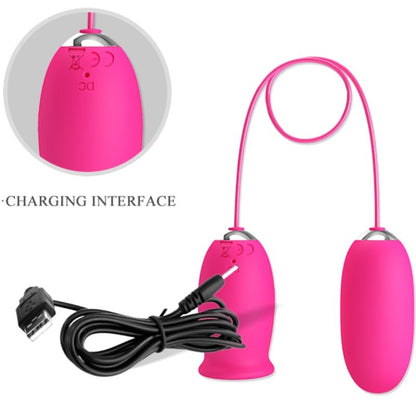 PRETTY LOVE - DAISY VÄRISEVÄ MUNA + KLITORIS STIMULOIVA KIELIPULLA, VAALEANPUNAINEN