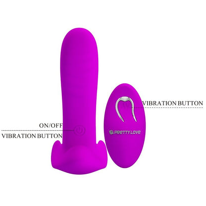 PRETTY LOVE - MASSAGER & VIBRATOR 12 VIBRATIONS REMOTE CONTROL PURPLE