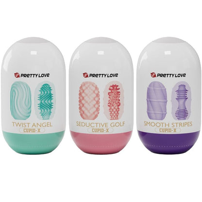 PRETTY LOVE - CUPID X 18 MIESMASTURBAATORIT ERILAISILLA TEKSTUUREILLA