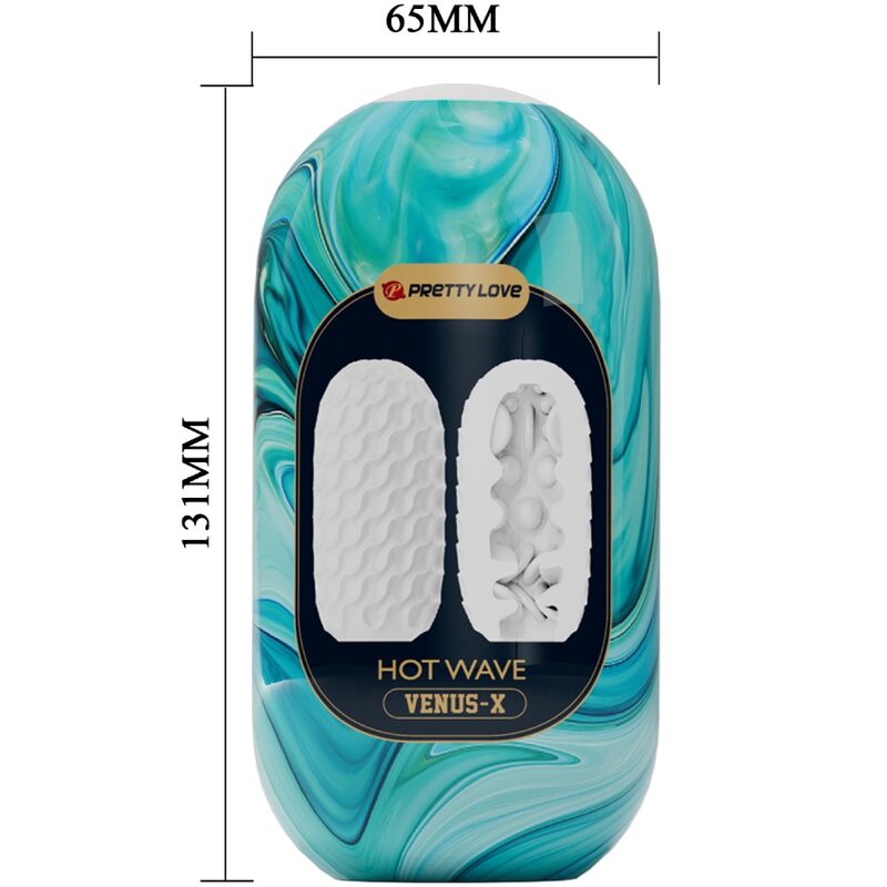 PRETTY LOVE - HOT WAVE SILIKONINEN MIEHILLE VALKOINEN MASTURBAATORI