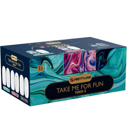 PRETTY LOVE - VENUS X 15 SILICONE MALE MASTURBATORS WHITE