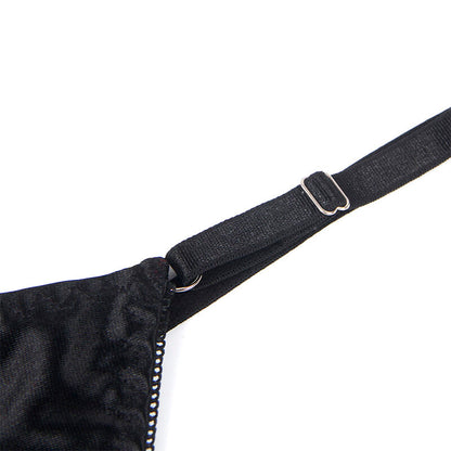 SUBBLIME - 955205 RINTALIIVISETTI SÄÄDETTÄVÄLLÄ MUSTALLÄ RUSETILLA L/XL