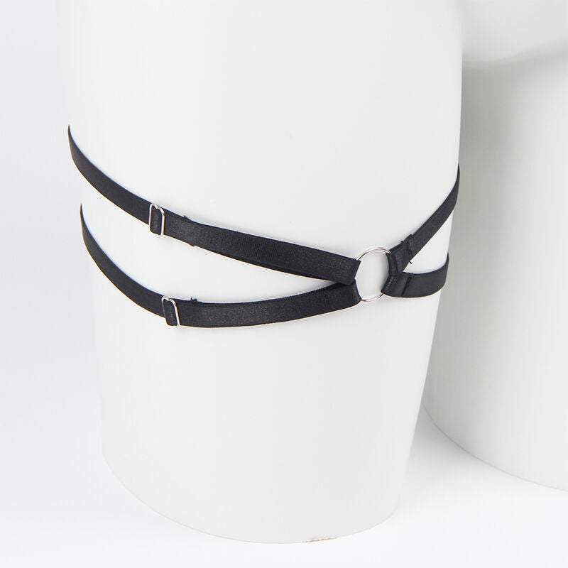 SUBBLIME - 955205 RINTALIIVISETTI SÄÄDETTÄVÄLLÄ MUSTALLÄ RUSETILLA L/XL