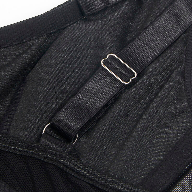 SUBBLIME - 955243 MUSTA BONDAGE-RINTALIIVI SUKKANAULAKKEILLA L/XL