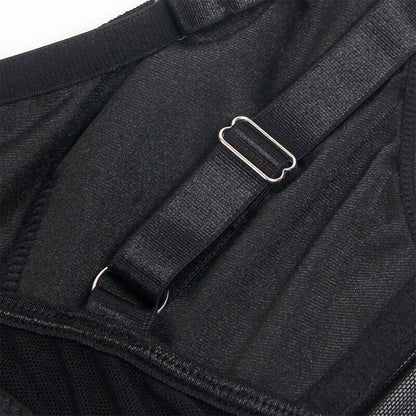 SUBBLIME - 955243 MUSTA BONDAGE-RINTALIIVI SUKKANAULAKKEILLA L/XL