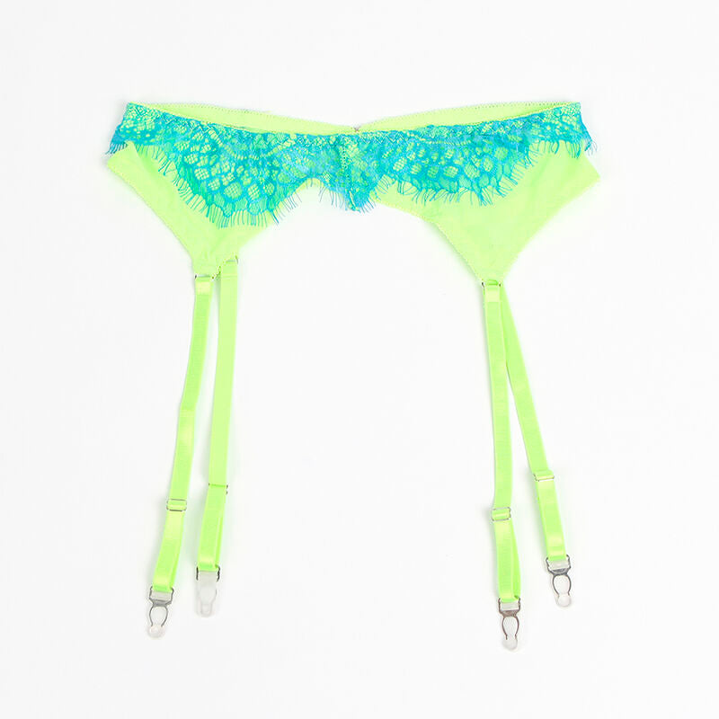 SUBBLIME - 955328 RINTALIIVISETTI PITSI- JA SUKKANAULAKORISTEELLA, VIHREÄ JA SININEN, L/XL