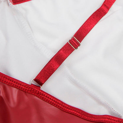 SUBBLIME - 955397 MEKKO Viininpunaisilla nahkaolkaimilla S/M