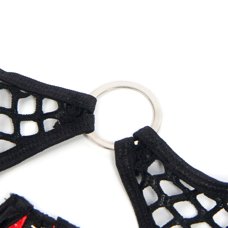 SUBBLIME - 955533 PUNAINEN KIILTONAHKAINEN VERKKOKANGASASETTI VETOKETJULLA S/M