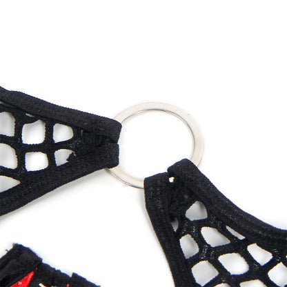 SUBBLIME - 955540 PUNAINEN KIILTONAHKAINEN VERKKOKANGASASETTI VETOKETJULLA L/XL