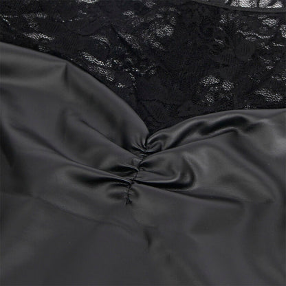 SUBBLIME - 955595 PITKÄHIHAINEN MEKKO MUSTALLA PITSISÄLLÄ S/M