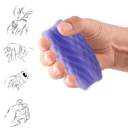 PRETTY LOVE - ATHENA EROS SILIKONI-MIEHILLE VALMISTETTU MASTURBAATORI, VIOLETTI