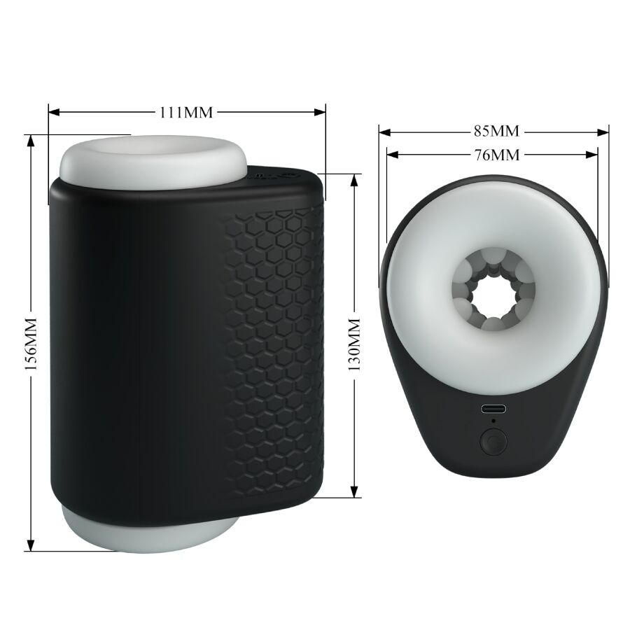 PRETTY LOVE - DJ GIRL MANLIG MATURBATOR MED VIBRATION 5 INSTÄLLNINGAR SVART