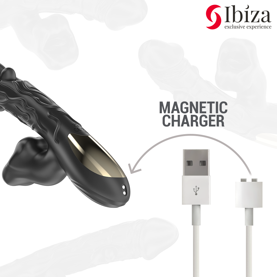 IBIZA - VIBRAATORI JA KLITORISSTIMULAATTORI PUREVALLA JA PYÖRIVÄLLÄ VAIKUTUKSELLA