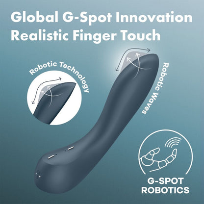 SATISFYER - G-SPOT WAVE 4 12 VÄRINÄOHJELMAN VIBRAATTORI TUMMANHARMAA