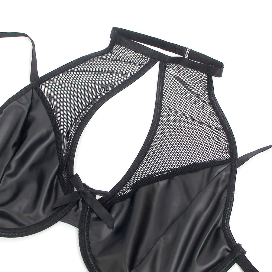 SUBBLIME - 957599 NAHKAINEN RINTALIIVI- JA HAMESETTI MUSTA L/XL