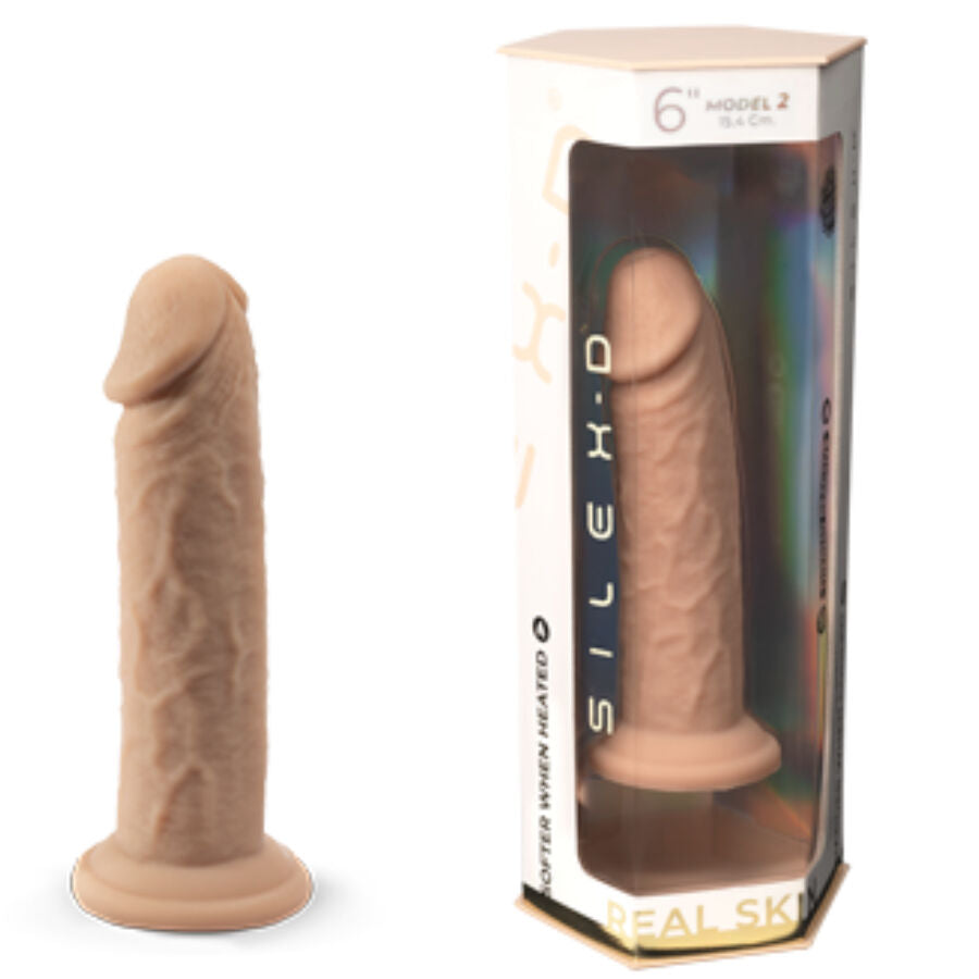 SILEXD - REALISTINEN PENIS MALLI 2 LÄMPÖAKTIIVISILIKONI 15,4 CM