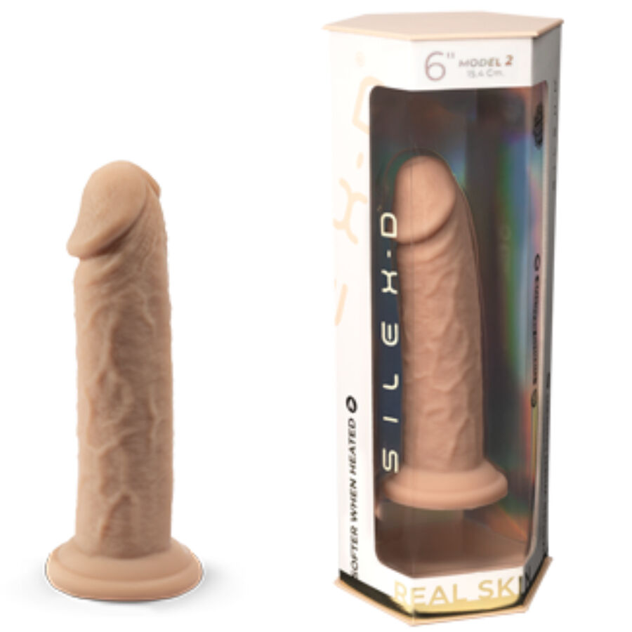 SILEXD - REALISTINEN PENIS MALLI 2 PREMIUM-LÄMPÖAKTIIVISESTA SILIKONISTA 15,4 CM