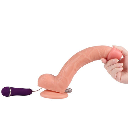 SHEQU - OPTIMUS VÄRÄISEVÄ DILDO KAUKOSÄÄTIMELLÄ 28 CM