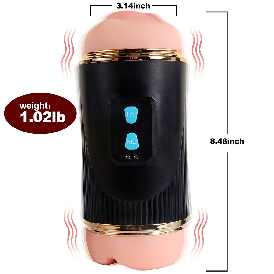 SHEQU - KAY DUBBELMASTURBATOR MED DUBBEL MUN- OCH VAGINAVIBRATION