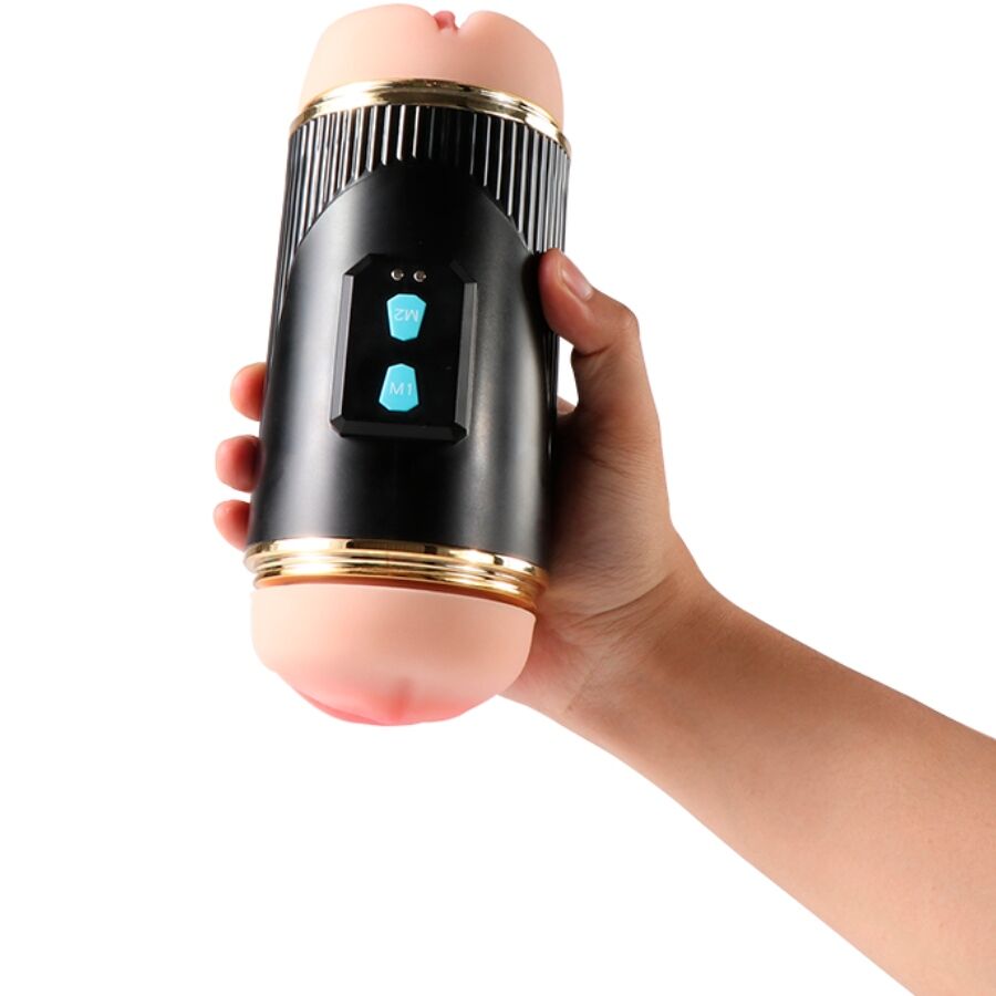 SHEQU - KAY DUBBELMASTURBATOR MED DUBBEL MUN- OCH VAGINAVIBRATION