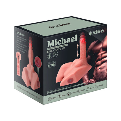 XISE - MICHAEL REALISTINEN DILDO JA PERÄAUKON MASTURBAATORI TYÖNTÖÖN 15 CM