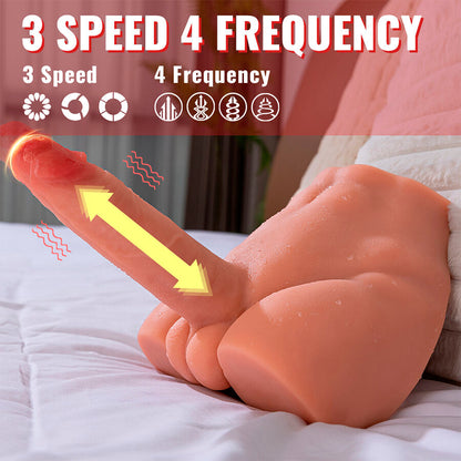 XISE - PEEL DILDO ASS REALISTINEN DILDOMASTURBAATORI ETUASENTO TYÖNTÖVAIHTOEHDOT 17,5 CM