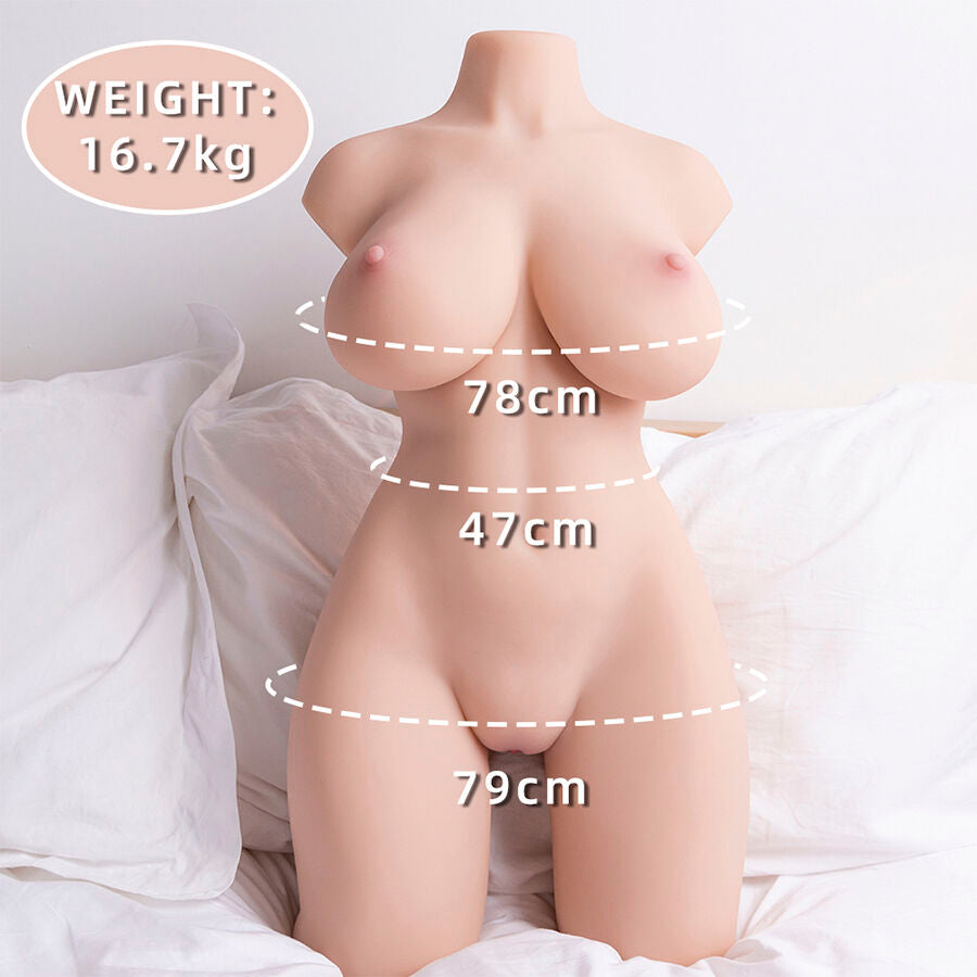 XISE - TIDY KVINNLIG REALISTISK TORSO MED DRAGKRAFTIGHET 71 CM