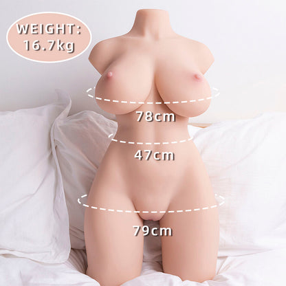 XISE - TIDY KVINNLIG REALISTISK TORSO MED DRAGKRAFTIGHET 71 CM