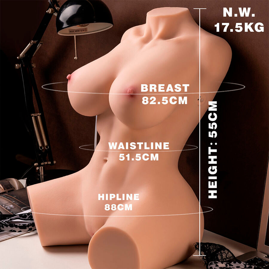 XISE - MURIELIN NAISEN REALISTINEN TORSO TYÖNTÄVÄLLÄ 55 CM