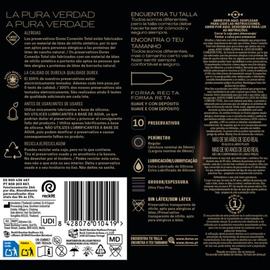 DUREX - TOTAL CONNECTION ULTRA FINE PLUS LATEKSITÖN 10 KPL