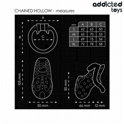 ADDICTED TOYS LUKITTU - KETJUILLA SULJETTU ONTO PENISHÄKKI 10,5 CM