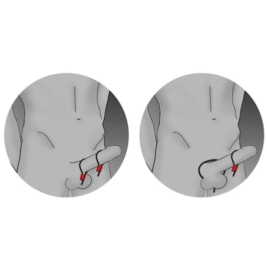 ELECTRASTIM - PRESTIGE ELECTRA LOOPS SÄÄDETTÄVÄT PENSIRENKAAT PUNAISET